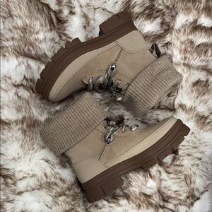 Women's Beige UGG Ankle Boots